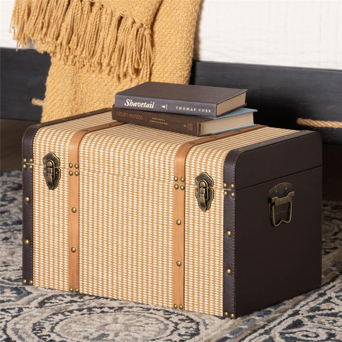 Baxton Studio Manton Woven Exterior Storage Trunk