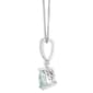 Gemminded 7x5mm Pear Shape Aquamarine & White Topaz Pendant - image 2