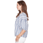 Womens Ruby Rd. French Riviera Elbow Puff Sleeve Stripe Blouse - image 4