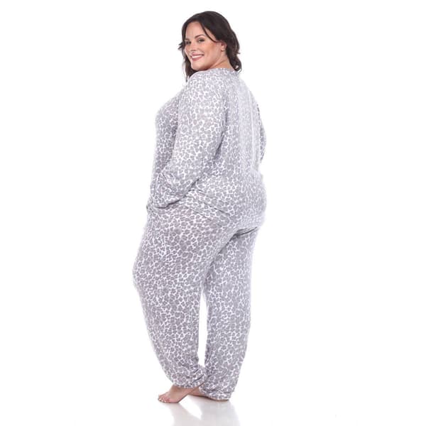 Plus Size White Mark 2pc. Leopard Pajama Set