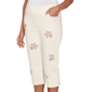Womens Alfred Dunner Beachcomber Floral Cross Stitch Capris - image 5