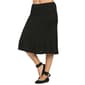 Womens 24/7 Comfort Apparel Calf Length Skirt - Black - image 1