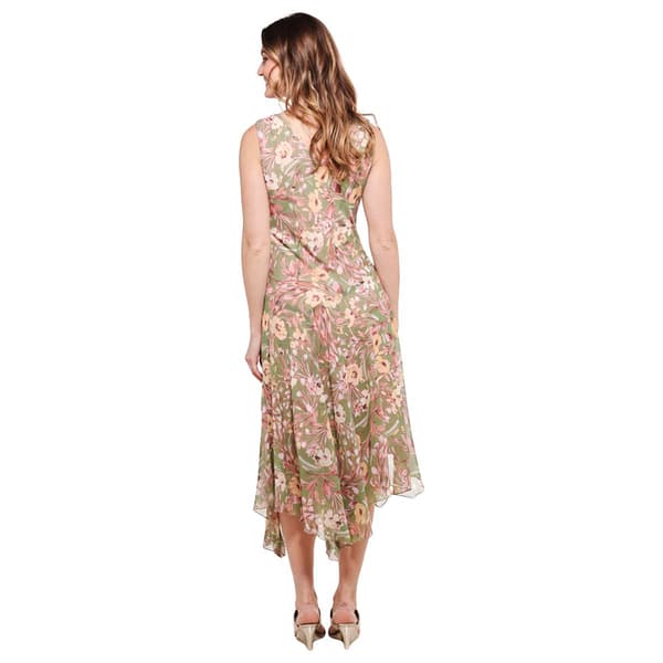 Plus Size Rabbit Rabbit Rabbit Floral High Low Hem Dress