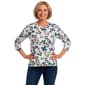 Petite Hasting & Smith 3/4 Sleeve Spring Leaf Split Neck Tee - image 4