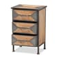 Baxton Studio Laurel Oak Brown Finished Wood 3-Drawer Nightstand - image 2