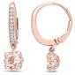 Gemstone Classics&#40;tm&#41; 10kt.  Rose Gold Floral Drop Earrings - image 1