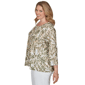 Plus Size Hearts of Palm Tropical Twist 3/4 Sleeve Blouse - image 4
