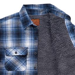 Mens Mountain Ridge Flannel Jacket - Chambray Blue