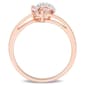 Heart Shape Morganite & Diamond Accent Wrap Ring - image 4