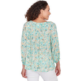 Plus Size Skye''s The Limit Soft Side Floral 3/4 Sleeve Blouse