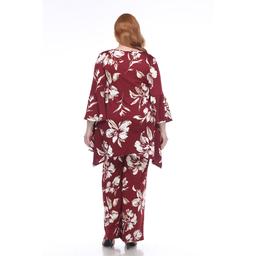 Plus Size White Mark 2 Piece Head To Toe Floral Set