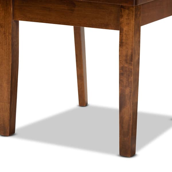 Baxton Studio Caron Walnut Brown Wood 2pc. Dining Chair Set