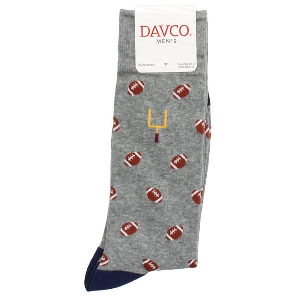 Mens Davco Football Repeat Crew Socks - image 