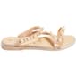 Womens Love 83 Straps with Pearls Slide Tan Sandals - image 3
