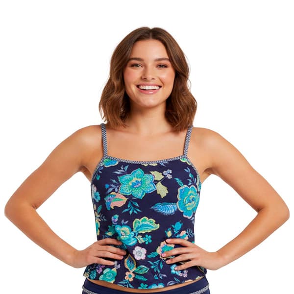 Womens Beach House Diamond Meadows Pique Lexi Tankini Swim Top - image 