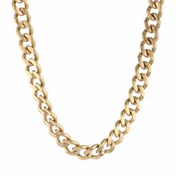 Mens Lynx Stainless Steel Chunky Curb Chain Necklace