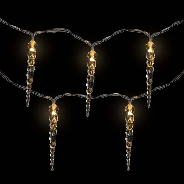 Northlight 4.5ft. Warm White Icicle String Christmas Light Set