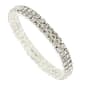 1928 Silver-Tone Crystal 2-Row Rhinestone Bracelet - image 1