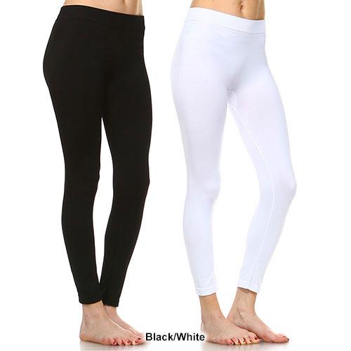 Womens White Mark 2pk. Solid Skinny Leggings