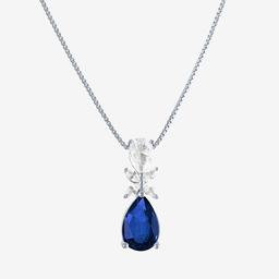 Gemstone Classics(tm) Sterling Silver Lab Grown Sapphire Pendant