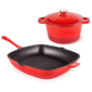 BergHOFF Neo 3pc. Cast Iron Grill Pan & Dutch Oven Cookware Set - image 2