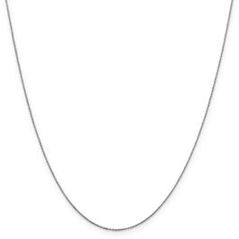 Unisex Gold Classics&#8482; .6mm. White Gold Diamond Cut 14in. Necklace