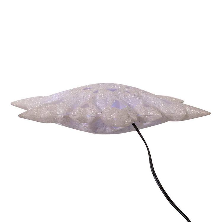 Kurt Adler 10in Cool White LED Glitter Snowflake Treetop