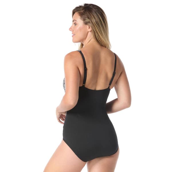 Womens Gabar High Neck One Piece Botanical Drift