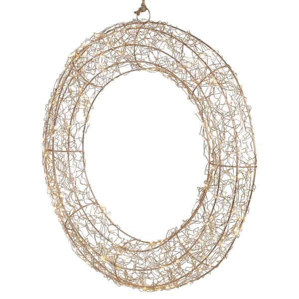 Northlight Seasonal 18in. LED Gold Wire Wreath