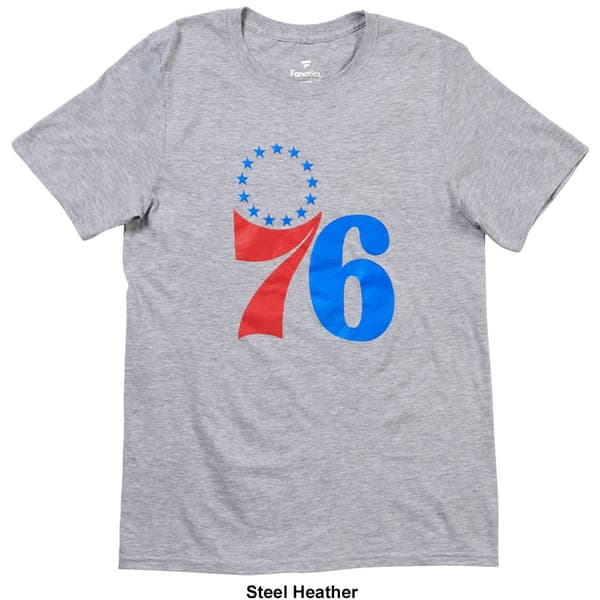 Mens Fanatics 76ers Primary Logo Short Sleeve Tee