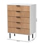 Baxton Studio Karima Two-Tone Wood 5-Drawer Storage Cabinet - image 9
