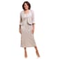 Womens R&M Richards 2pc. 3/4 Bell Sleeve Lace Jacket Midi Dress - image 7