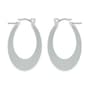 Freedom Silver-Tone Open Oval Horseshoe Click Top Earrings - image 1
