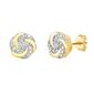 Forever New Two-Tone Diamond Accent Love Knot Stud Earrings - image 1