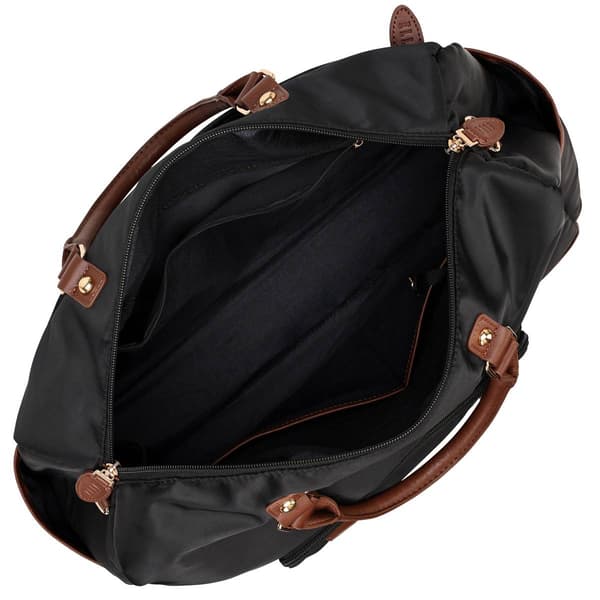 ELLE Luxe Journey Twill and Vegan Leather Weekender Duffel Bag