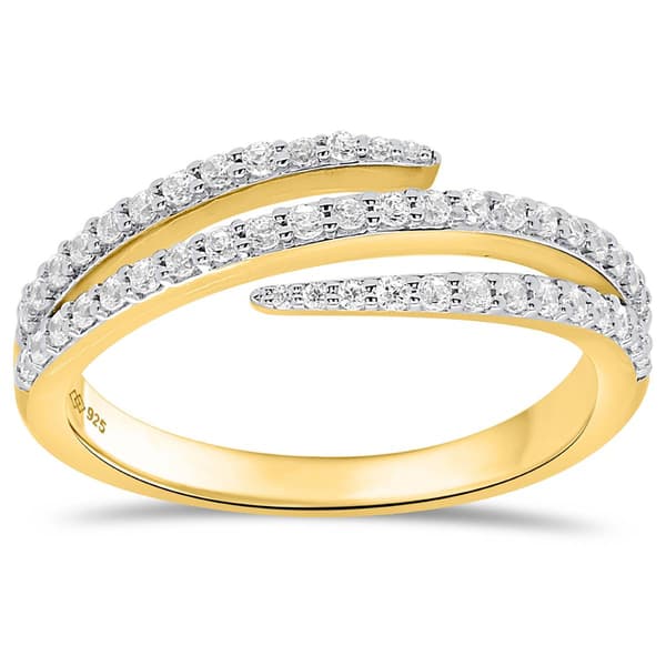 Diamond Classics(tm) Gold Plated 1/3ctw. White Diamond Fashion Ring