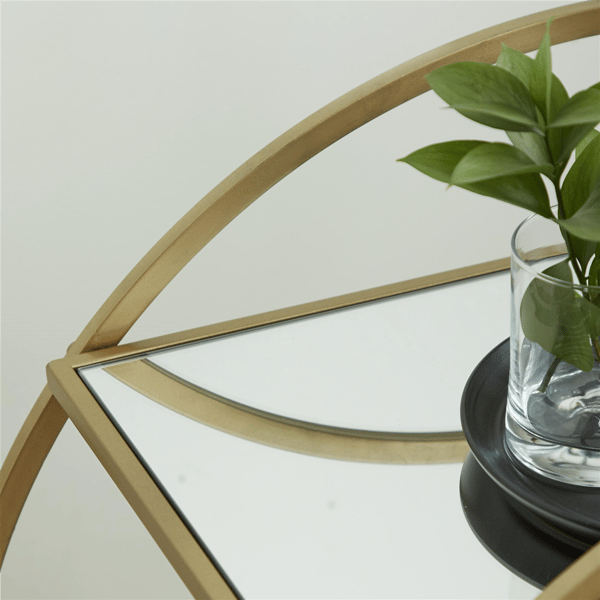 9th & Pike® Contemporary Gold Metal Bar Cart