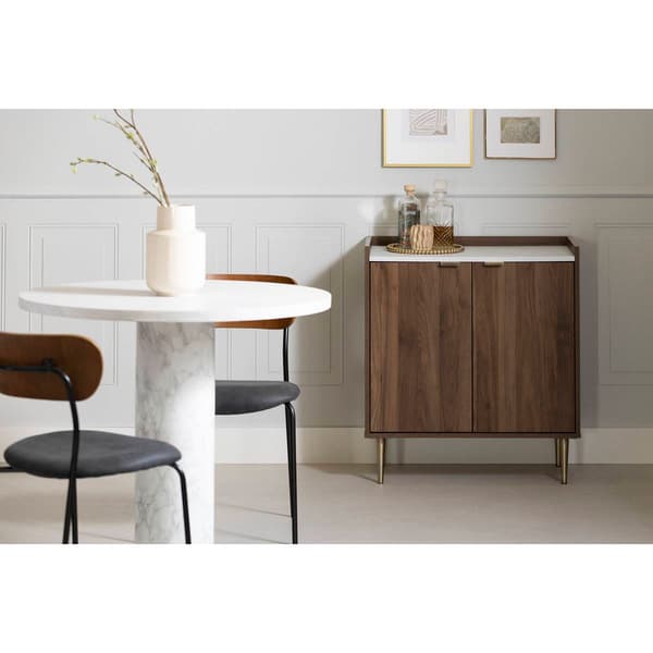 South Shore Hype Storage Sideboard w/Faux Carrara Marble