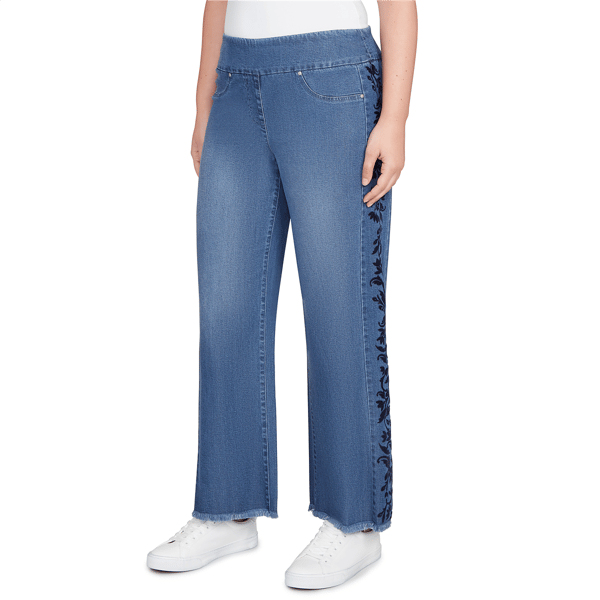 Womens Ruby Rd. Fall Flair Floral Bootcut Ankle Jeans
