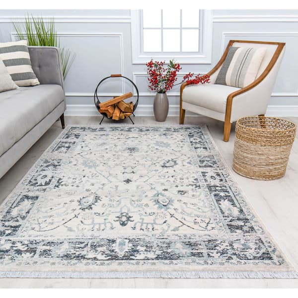 Rugs America&#8482; Amari Picket White Abstract Rectangle Area Rug