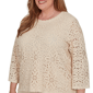 Plus Size Alfred Dunner Camden Market Floral Crochet Blouse - image 5