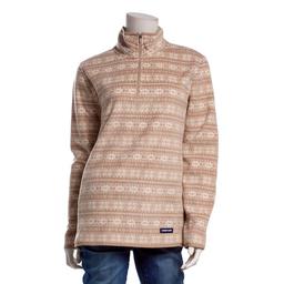 Womens Lands End® Long Sleeve Fair Isle Fleece Sweatshirt