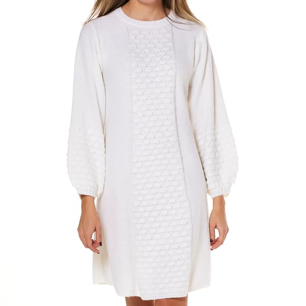 Womens Robbie Bee Popcorn Sleeve Sweater Dress