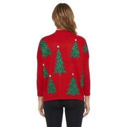 Womens Tint & Shadow Long Sleeve Christmas Tree Sweater