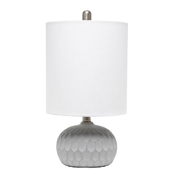 Lalia Home Organix Concrete Thumbprint Table Lamp w/Fabric Shade