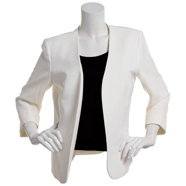 Womens Kasper 3/4 Sleeve Open Jacket - image 