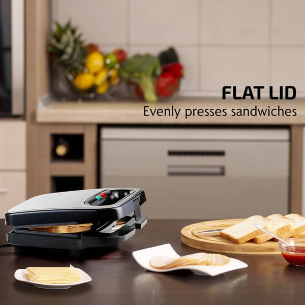 Ovente Electric Sandwich Maker w/ Non-Stick Plates