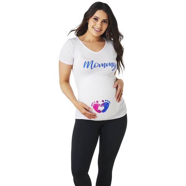 Womens Due Time Mommy Slogan Maternity Tee - image 