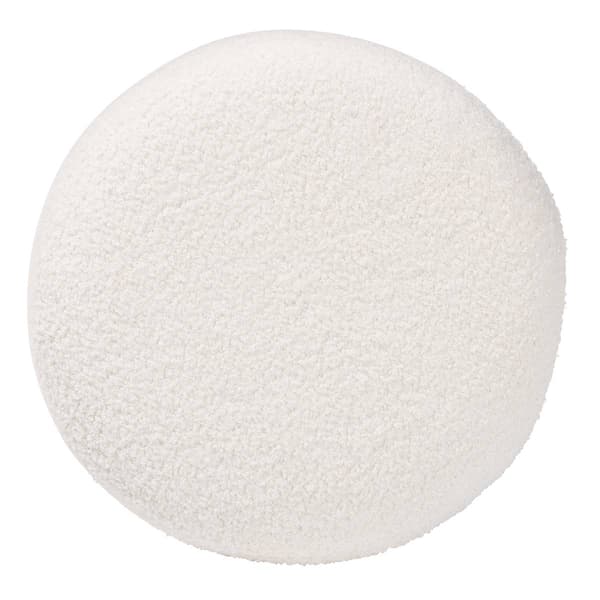 Baxton Studio Tori Modern Ivory Boucle Upholstered Ottoman