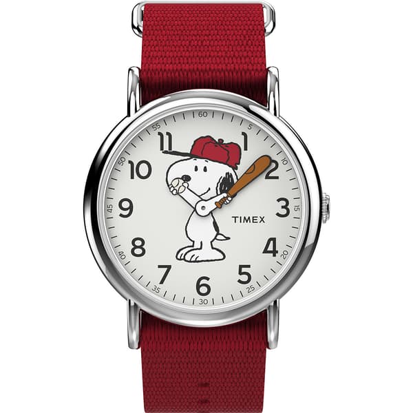 Womens Timex(R) Peanuts(tm) Snoopy Fabric Strap Watch - TW2R41400JT - image 